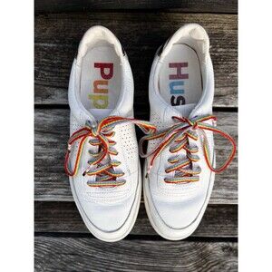 Hush Puppies Charlie Pride Court Sneakers Rainbow Women’s size 8 Leather